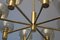Large Mid-Century 8-Arm Brass and Glass Chandelier by Hans-Agne Jakobsson 7