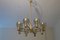 Large Mid-Century 8-Arm Brass and Glass Chandelier by Hans-Agne Jakobsson 1