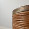 Mid-Century Wicker and Brass Bowls or Bins, Set of 3 21