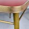 Vintage Couchtisch aus Glas und Messing in Rot & Gold, Italien, 1950er 9