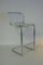 White Leather and Chrome Bar Stool 1