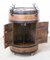 Mueble bar Barrel de hierro forjado y roble, años 19, Imagen 12