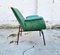 Mid-Century Modern Armchair in Green Faux Leather in the Style of Alvin Lustig, Italy, 1960s, Image 3