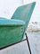 Mid-Century Modern Armchair in Green Faux Leather in the Style of Alvin Lustig, Italy, 1960s, Image 8
