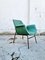 Mid-Century Modern Armchair in Green Faux Leather in the Style of Alvin Lustig, Italy, 1960s 5
