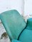 Mid-Century Modern Armchair in Green Faux Leather in the Style of Alvin Lustig, Italy, 1960s, Image 10