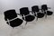 Vintage Black Velvet Fk84 Office Chairs by Preben Fabricius & Jørgen Kastholm for Kill International, Set of 4 2