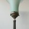 Antike Niederländische Deckenfluter Stehlampe mit Glasschirm 4