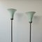 Antique Dutch Uplighter Floor Lamp with Glass Shade, Image 3