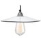 Vintage French Industrial White Enamel Pendant Lamp 1