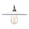 Vintage French Industrial White Enamel Pendant Lamp, Image 1