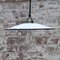 Vintage French Industrial White Enamel Pendant Lamp 4