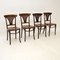 Antique Bentwood Dining Chairs, Set of 4, Image 1