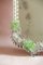 Espejo Euforbia Mid-Century de cristal de Murano con flores verdes, años 50, Imagen 2