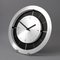 Modernist Brushed Aluminium Wall Clock from Junghans, 1970s 2