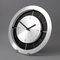 Modernist Brushed Aluminium Wall Clock from Junghans, 1970s, Image 2