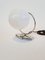 Funktionalistische Vernickelte Tischlampe aus Opalglas, 1930er 3