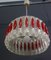 Pendant Lamp in Clear and Red Acrylic Glass, 1970s 5