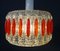 Pendant Lamp in Clear and Red Acrylic Glass, 1970s 3