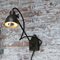 Industrielle Braune Mid-Century Wandlampe aus Kupfer 4