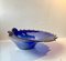 Schale aus blauer Muranoglas Muschel, Italien, 1960er 1