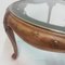 Circular Center Table in Walnut with Painted Glass Top, 1950s, Image 19