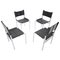 Chrome Dining Chairs by Viliam Chlebo, Czechoslovakia, 1980s, Set of 4 1