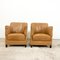 Vintage Light Brown Sheep Leather Armchairs, Set of 2, Image 6