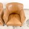 Vintage Light Brown Sheep Leather Armchairs, Set of 2, Image 9