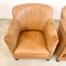 Vintage Light Brown Sheep Leather Armchairs, Set of 2 8