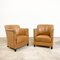 Vintage Light Brown Sheep Leather Armchairs, Set of 2 1