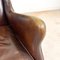 Vintage Dark Brown Sheep Leather Armchairs, Set of 2 20