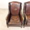 Vintage Dark Brown Sheep Leather Armchairs, Set of 2 11