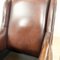 Vintage Dark Brown Sheep Leather Armchairs, Set of 2 23