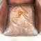 Vintage Dark Brown Sheep Leather Armchairs, Set of 2 18