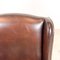 Vintage Dark Brown Sheep Leather Armchairs, Set of 2 17