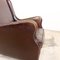 Vintage Dark Brown Sheep Leather Armchairs, Set of 2 3