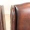 Vintage Dark Brown Sheep Leather Armchairs, Set of 2 16