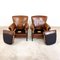 Vintage Sheep Leather Armchairs from Loung Atelier, Set of 2 15