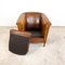 Club chair vintage in pelle di pecora di Lounge Atelier, Immagine 9