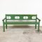 Banc de Ferme Vintage en Bois Peint Vert 6