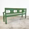 Vintage Green Painted Wooden Farmhouse Bench 9