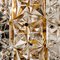 Große vergoldete Messing Wandleuchte in Facettenschliff von Kinkeldey 15
