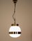Grande Lampe à Suspension Delta en Verre & Laiton par Sergio Mazza pour Artemide, 1960s, Set de 2 6