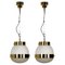 Delta Grande Pendant Lights in Glass & Brass by Sergio Mazza for Artemide, 1960s, Set of 2 1