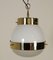 Grande Lampe à Suspension Delta en Verre & Laiton par Sergio Mazza pour Artemide, 1960s, Set de 2 12