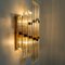 Große Wandleuchte aus Murano Glas und vergoldetem Messing im Stil von Venini, Italien 7