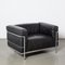 Schwarzer Lc3 Sessel von Le Corbusier für Cassina 1