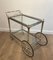French Silver & Brass Trolley from Maison Bagués, 1940s 2