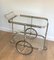 Neoclassical Style French Silver & Brass Trolley, 1940s 1